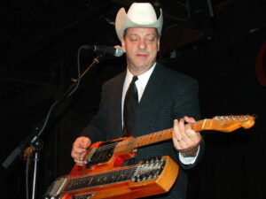 Junior Brown plays his guit-steel